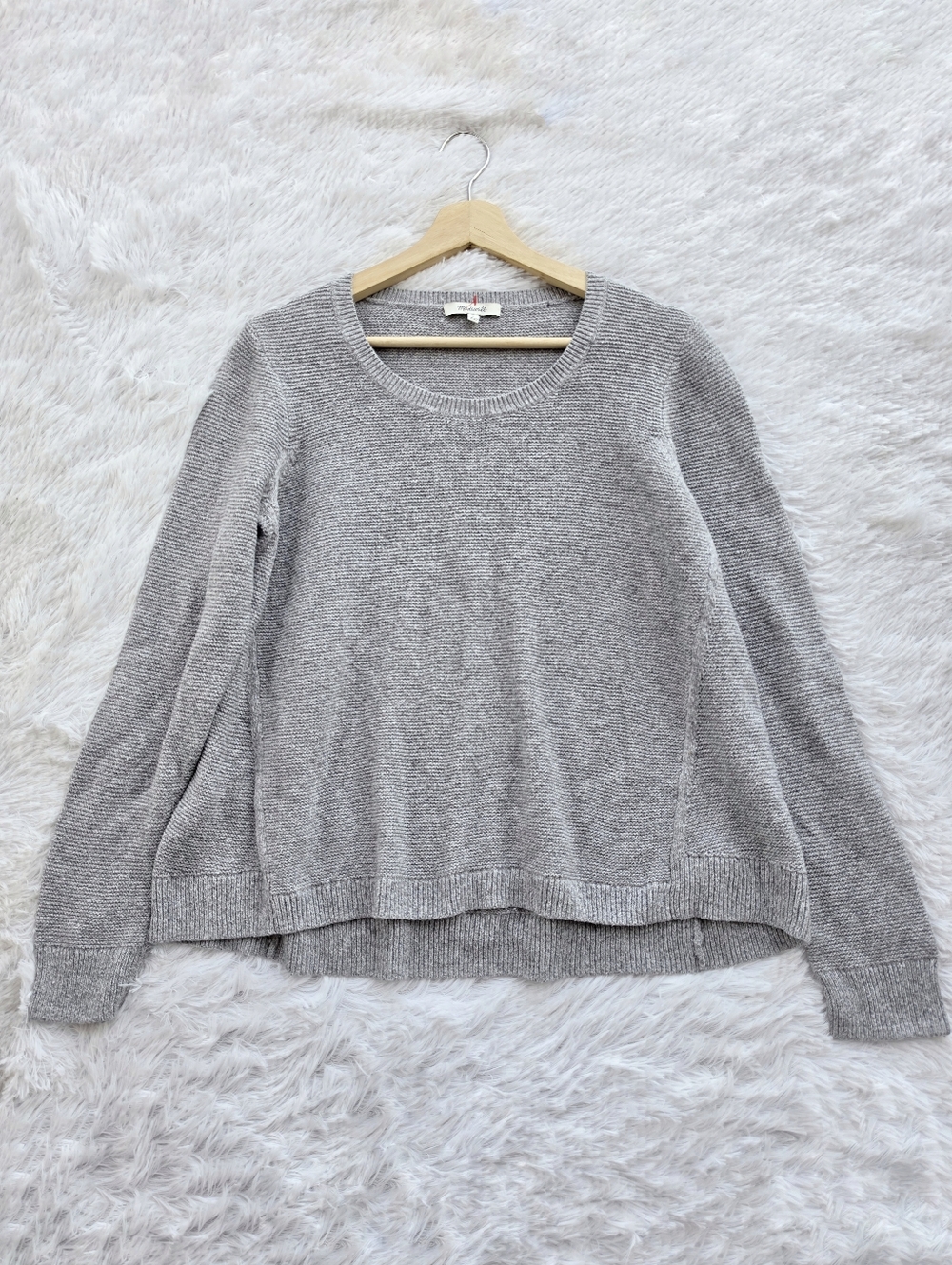 Madewell‎ Riverside Grey Textured Knit Sweater